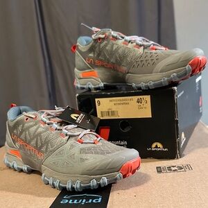 La Sportiva Gray and Orange Trail Shoes